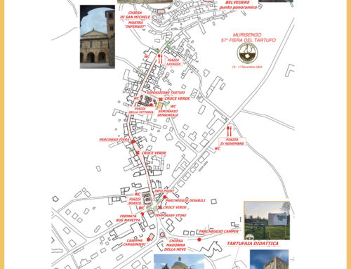 La mappa con i punti di interesse dalla 57ª Fiera Nazionale del Tartufo “Trifola d’Or” di Murisengo